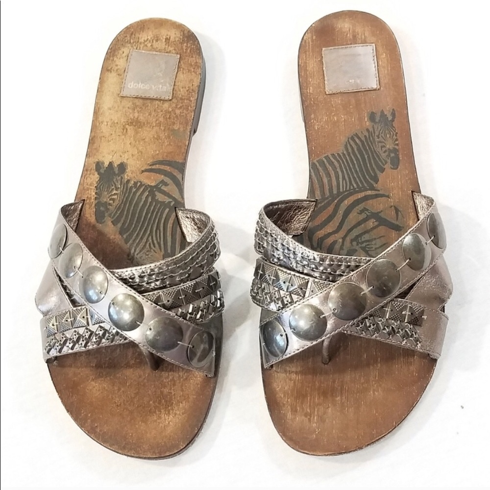 Dolce Vita Embellished  Slip-on Sandals